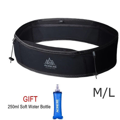 AONIJIE Slim Jogging Bag with 250ml Soft Flask  - BLACK M/L