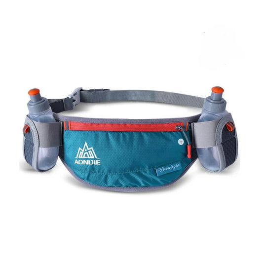 Aonijie Running Hydration Belt with 2 pockets for 170ml water bottles - GREEN (bottles sold separately)