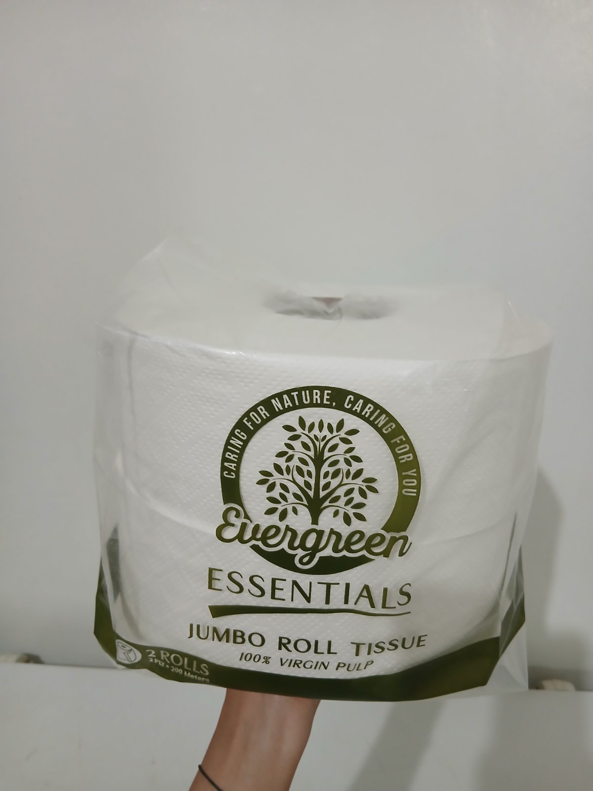 Evergreen Jumbo Roll Tissue 2 Ply 200 Meters x 2 Rolls - JRTVP