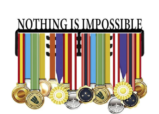 NOTHING IS IMPOSSIBLE (Metal) – MEDAL HANGER 40cm x 12cm