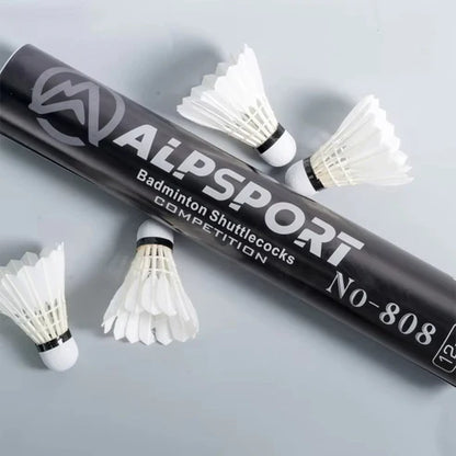 ALPSPORT White Goose Feather Shuttlecock -  808 12pcs/Tube