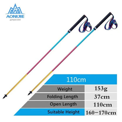 Aonijie 2Pcs Carbon Fiber Hiking Pole , Shock-Absorbent
