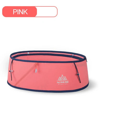 AONIJIE Running Belt Waist Pack Portable Ultralight - PINK