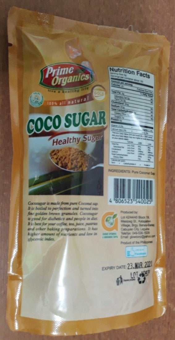 Prime Organics COCO SUGAR 200 grams