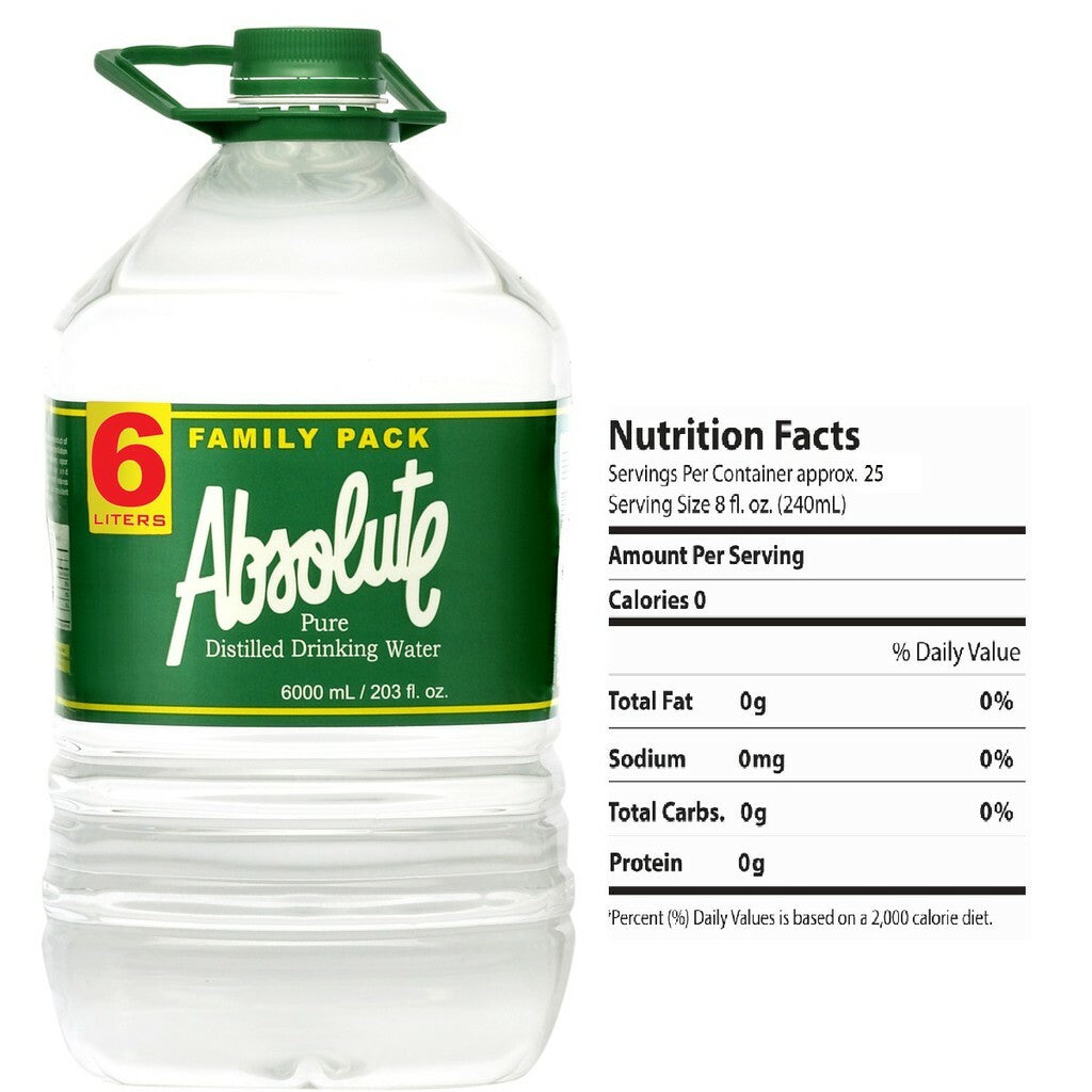 ABSOLUTE 6 Liter - Pure Distilled Drinking Water