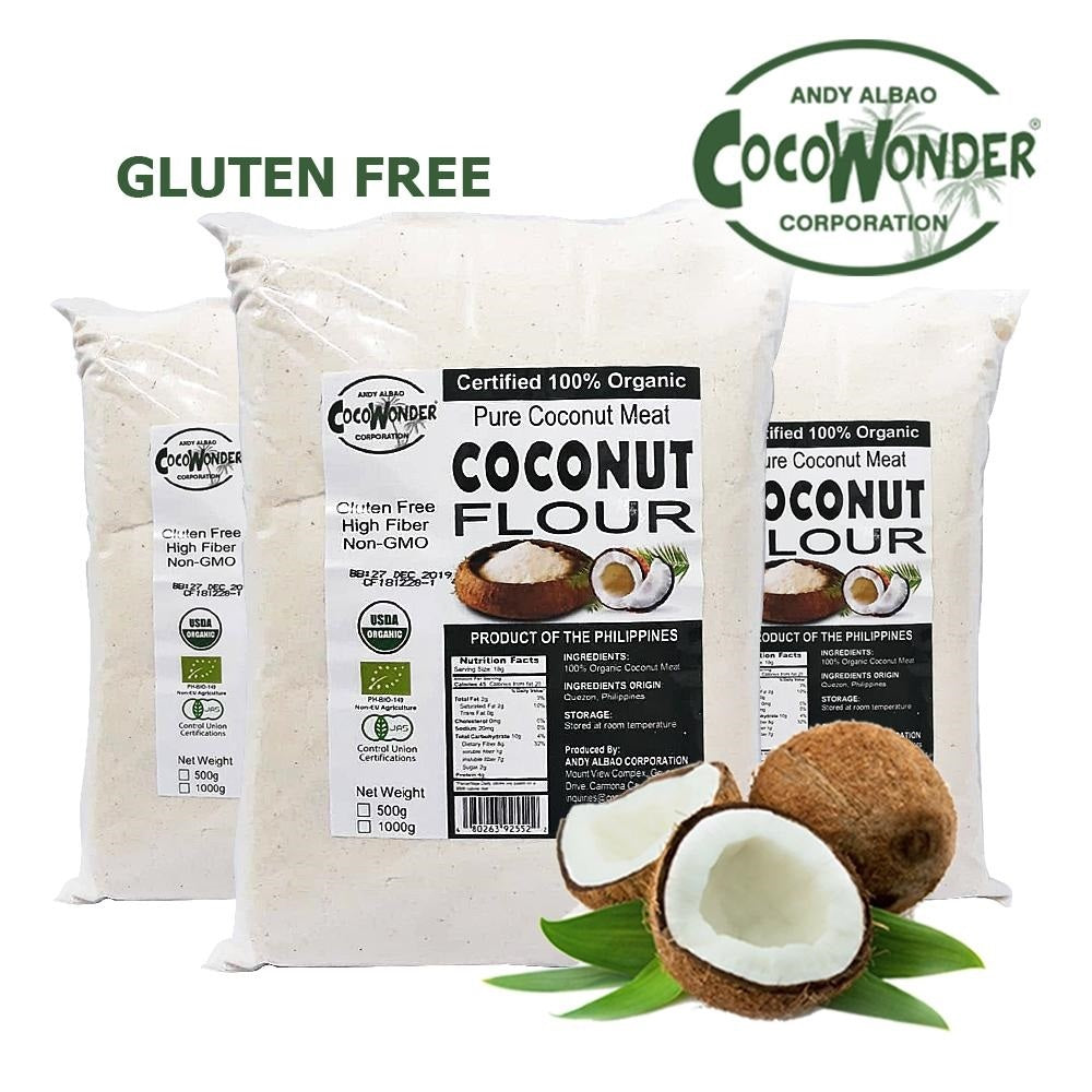 100% Organic Coconut FLOUR 1kg - Gluten Free, Non GMO