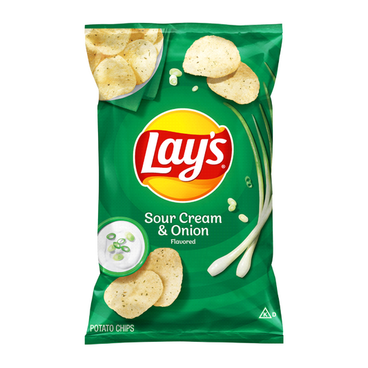 LAY'S POTATO CHIPS SOUR CREAM & ONION 6.5OZ