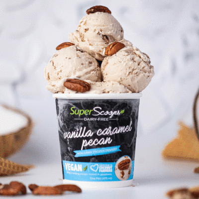 SuperScoops VANILLA CARAMEL PECAN 473ml (Vegan)