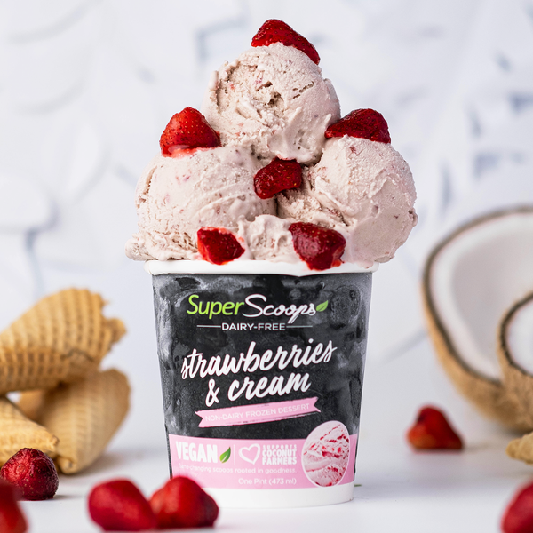 SuperScoops STRAWBERRIES & CREAM 473ml (Vegan)