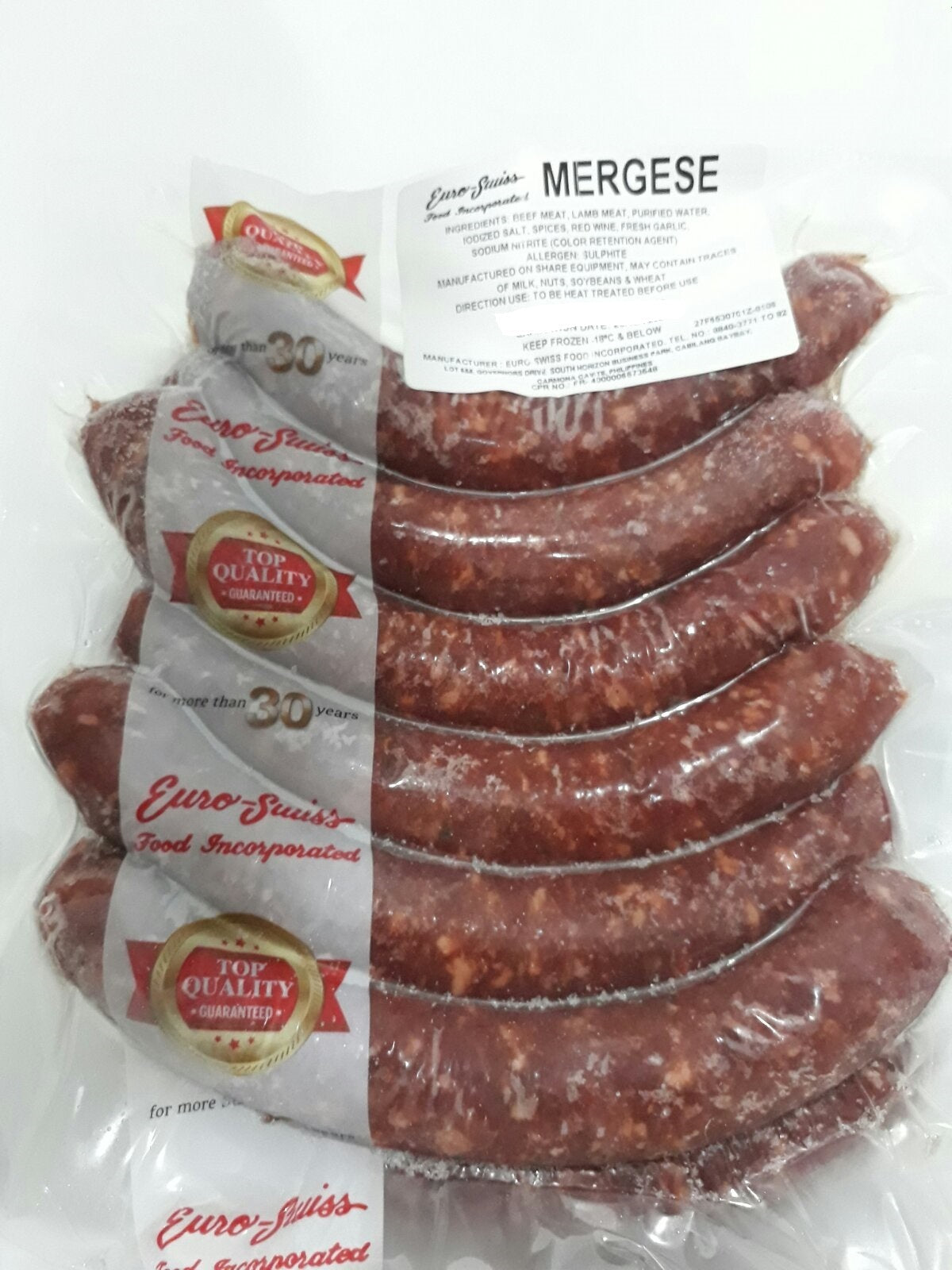 Santis MERGESE SAUSAGE 800 grams