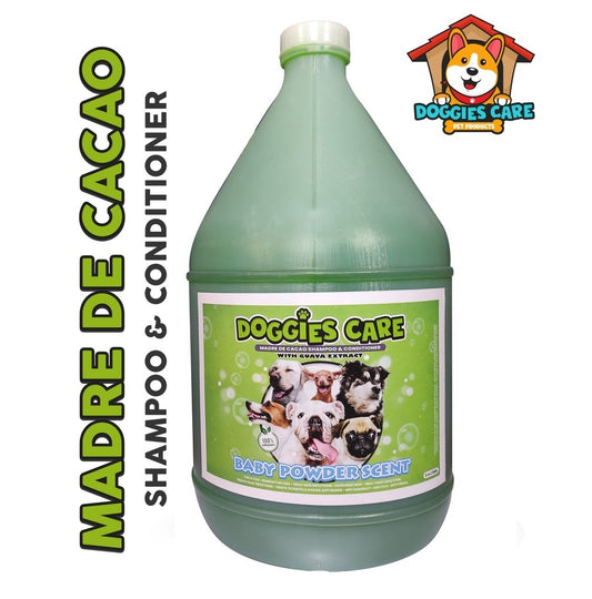 MDC DOG SHAMPOO & CONDITIONER with Guava Extract - Baby Powder Scent 3.4 Liter