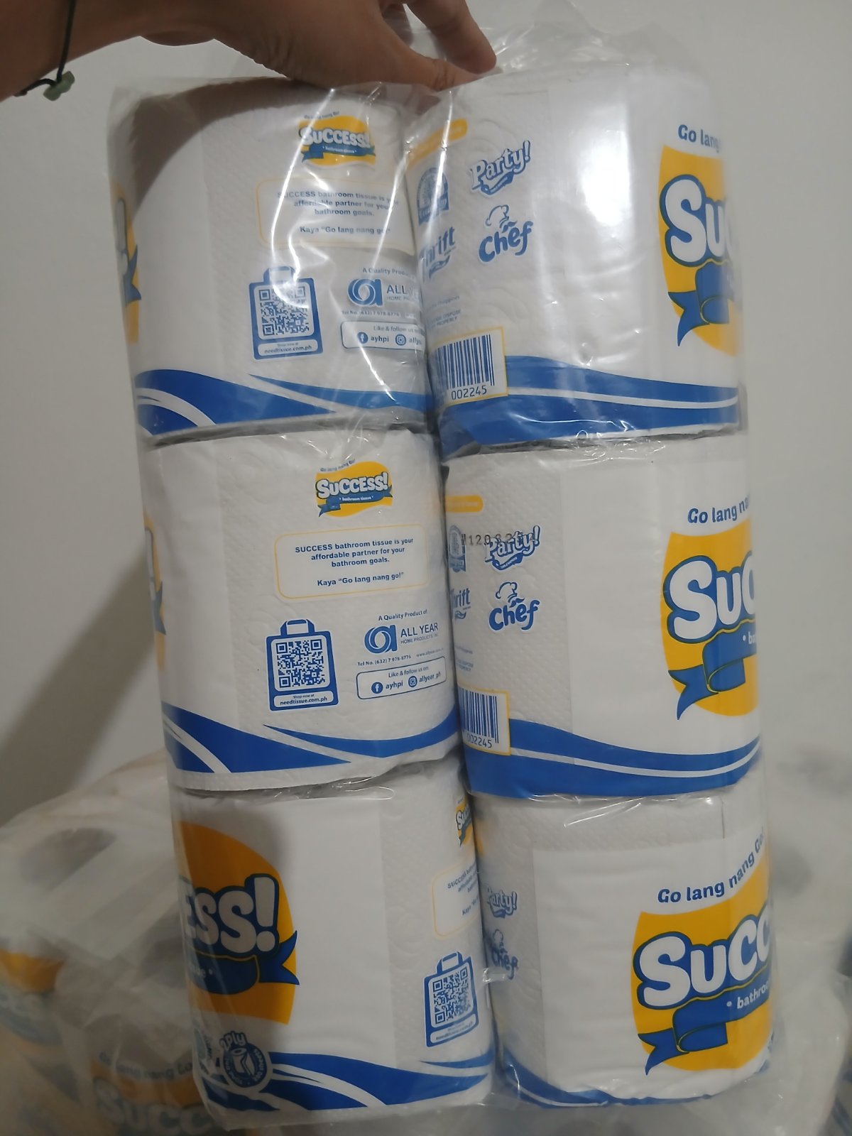 Success Suki Pack 12 Single Bathroom Tissue Rolls - BTCL 6/12/1/140
