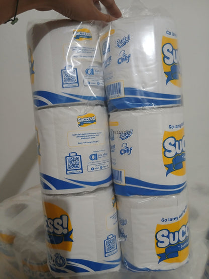 Success Suki Pack 12 Single Bathroom Tissue Rolls - BTCL 6/12/1/140