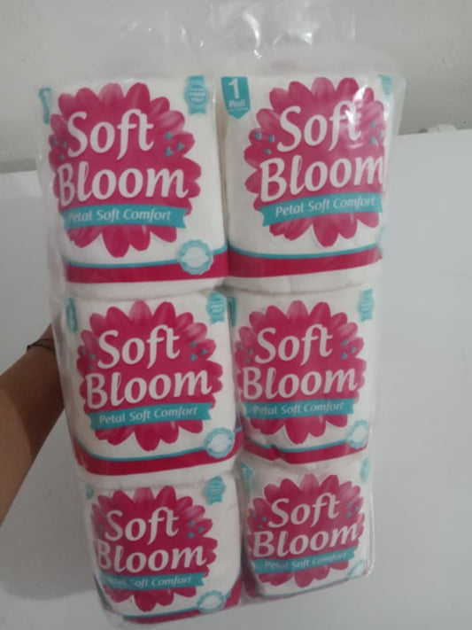 Soft Bloom 12 Single Bathroom Tissue 2 ply - BTVP BLOOM 6/12/1/150