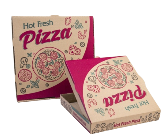 PIZZA BOXES 11" GENERIC PRINT CORRUGATED 50 pcs