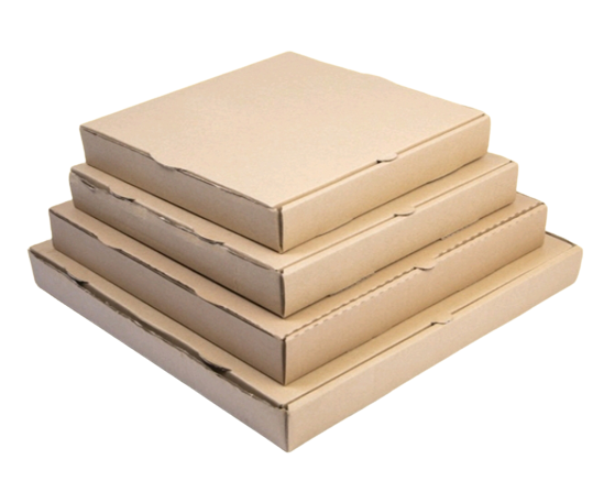 PIZZA BOXES 14" PLAIN CORRUGATED 50 pcs