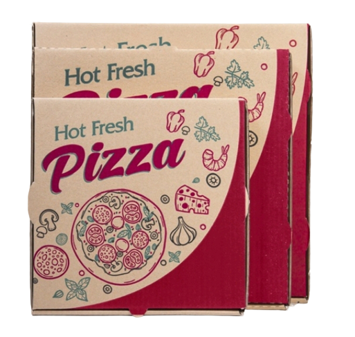 PIZZA BOXES 11" GENERIC PRINT CORRUGATED 50 pcs