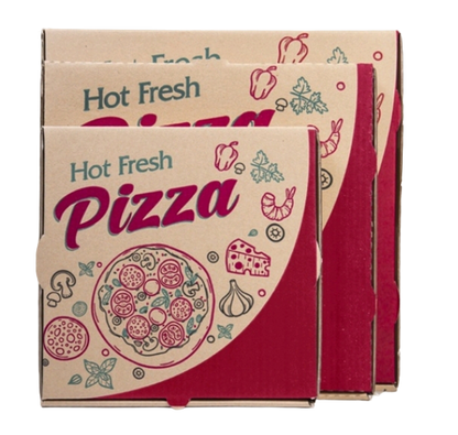 PIZZA BOXES 11" GENERIC PRINT CORRUGATED 50 pcs