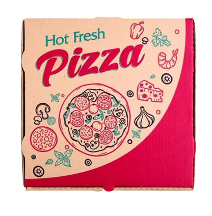 PIZZA BOXES 11" GENERIC PRINT CORRUGATED 50 pcs