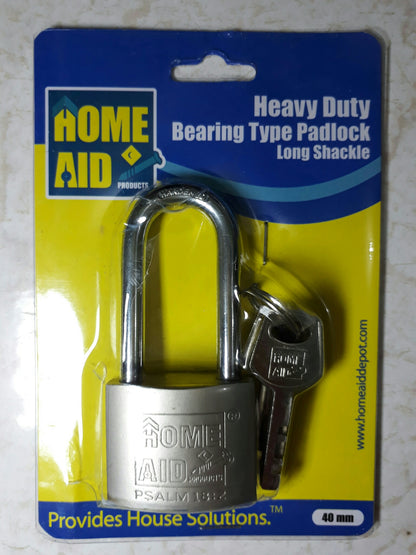 Homeaid Heavy Duty Bearing Type PADLOCK LONG SHACKLE 40MM