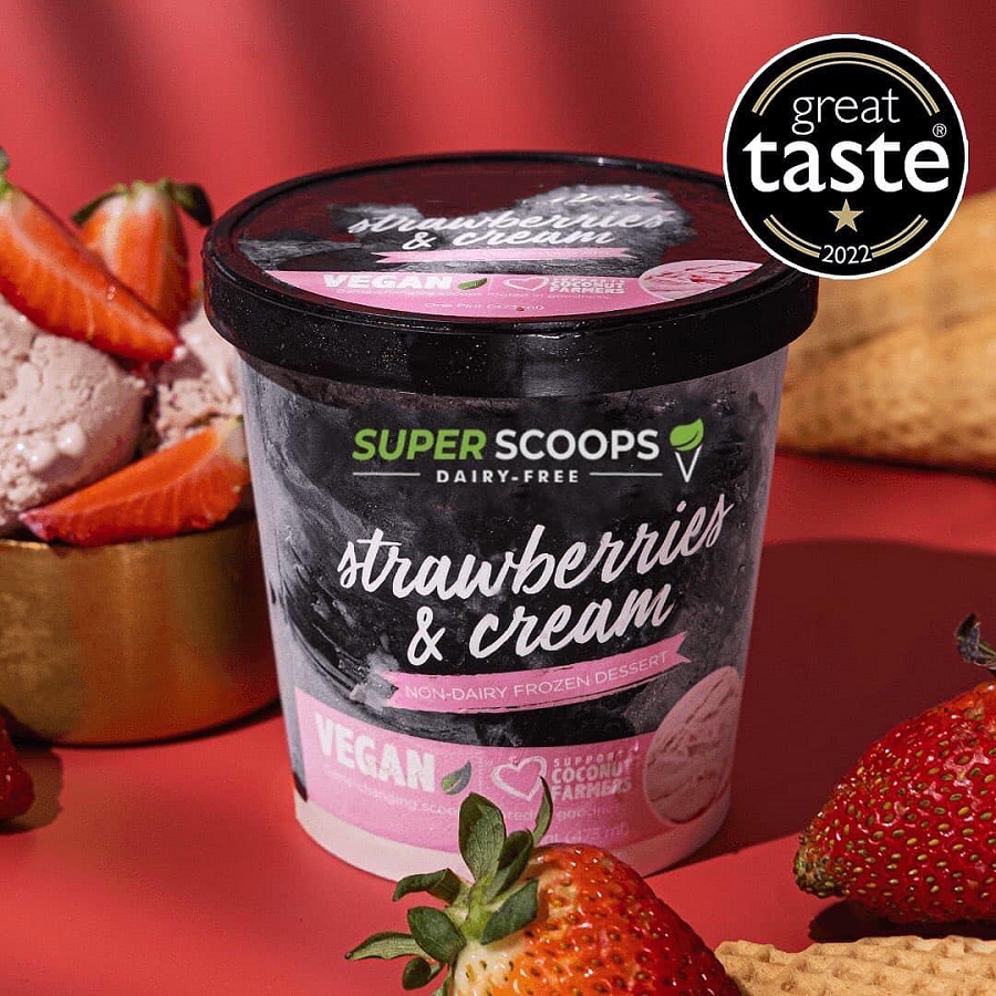 SuperScoops STRAWBERRIES & CREAM 473ml (Vegan)