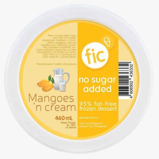 fic MANGOES 'N CREAM (No Sugar Added) Ice Cream 460ml