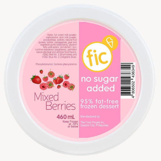 fic MIXED BERRIES (No Sugar Added) Ice Cream 460ml