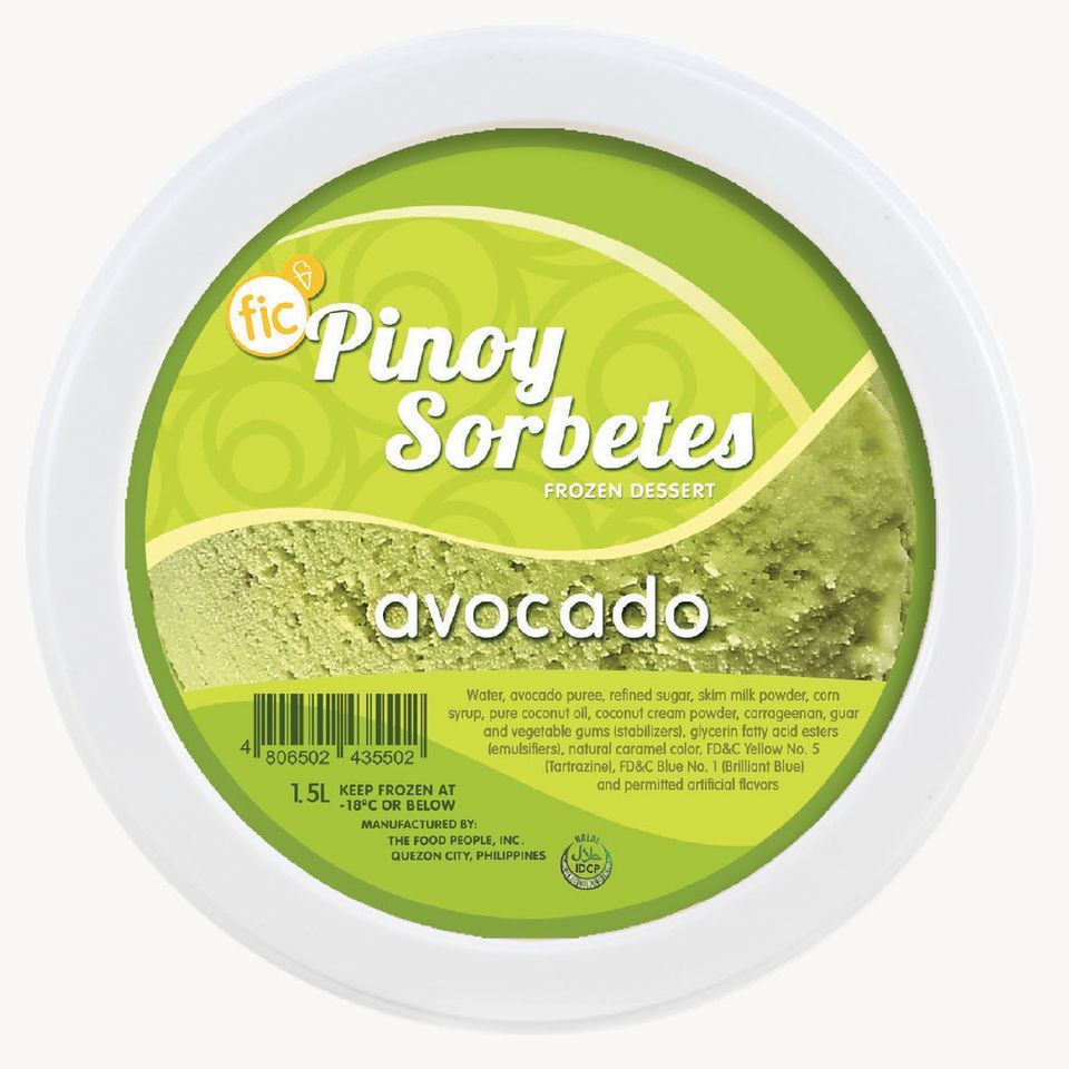 fic AVOCADO PINOY SORBETES Ice Cream 1.5 Liter