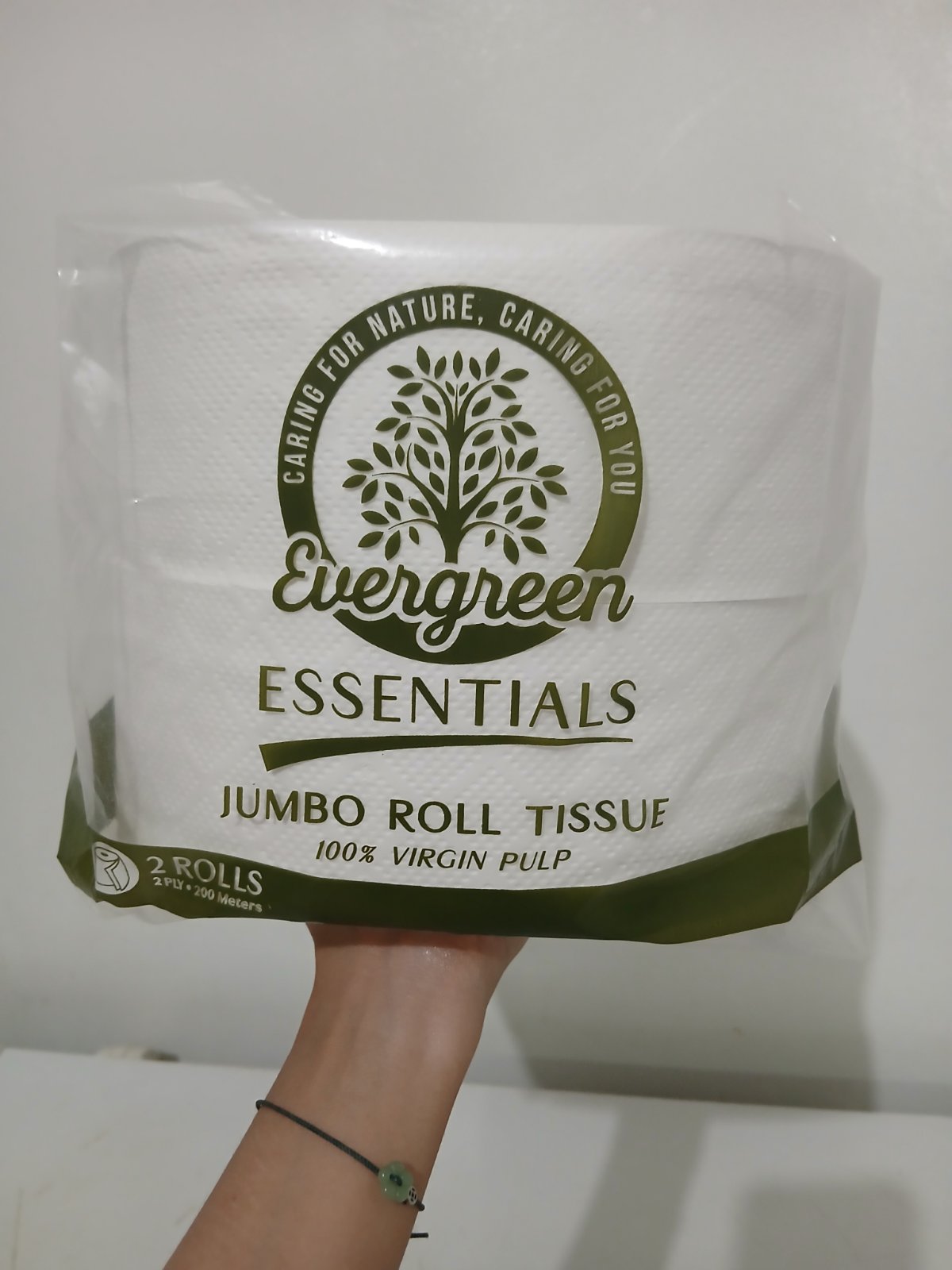 Evergreen Jumbo Roll Tissue 2 Ply 200 Meters x 2 Rolls - JRTVP
