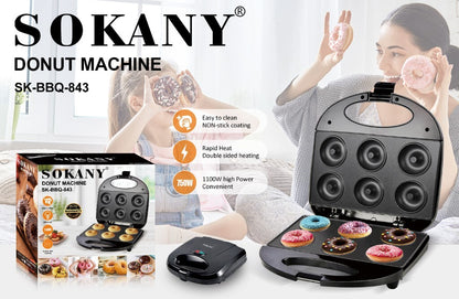 Sokany 6 HOLES DONUT MAKER 750W