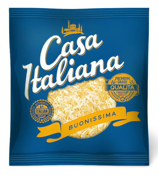 CASA ITALIANA SHREDDED CHEDDAR MOZZARELLA CHEESE (2KG)