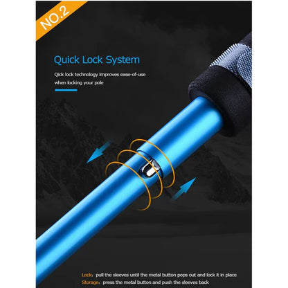 Aonijie 2Pcs Carbon Fiber Hiking Pole , Shock-Absorbent