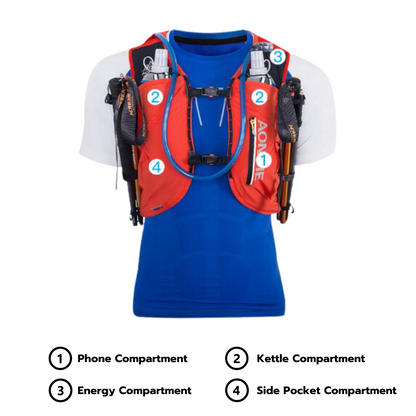 AONIJIE Running HYDRATION BACKPACK 12L C962S - BLACK L/XL