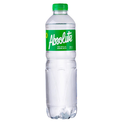 ABSOLUTE Distilled Water 500ml x 24 pcs – Pure Distilled Drinking Water