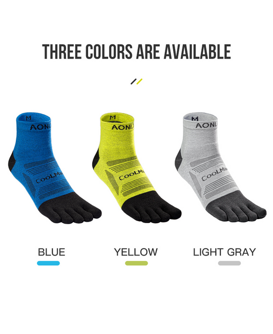 Aonijie E4840 Breathable Running Sports Toe SOCKS  Mid-Length - MEDIUM