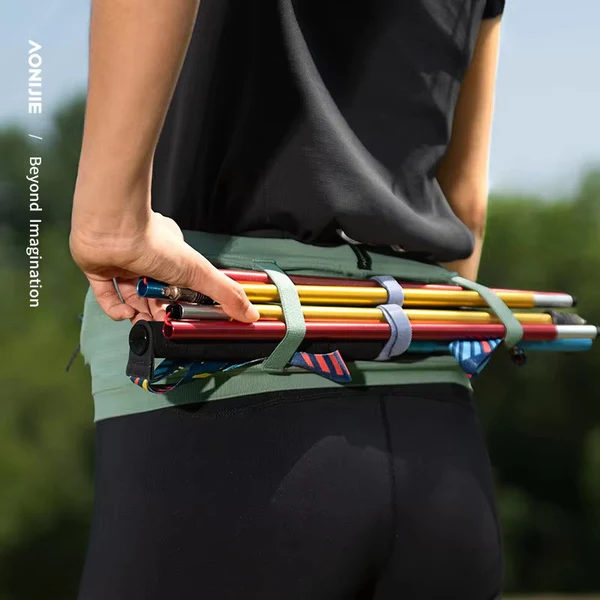 Aonijie SPORTS Waist Bag with Bib Number Holder W8116 - GREEN