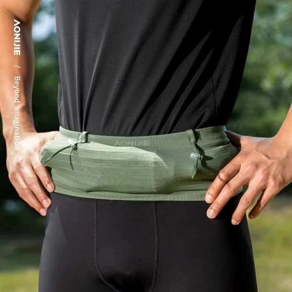 Aonijie SPORTS Waist Bag with Bib Number Holder W8116 - GREEN