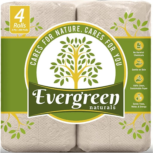 Evergreen Naturals 4 Rolls 3 ply - BTBR 24/4/200 3 ply
