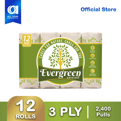 Evergreen Naturals Bathroom Tissue 3 Ply 200 Pulls x 12 Rolls - BTBR 8/12/2003