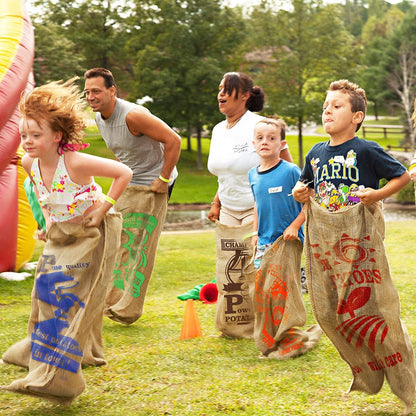 Durable Linen Burlap Jumping Race Bags size 60cm x 100cm - Potato sack or game bag