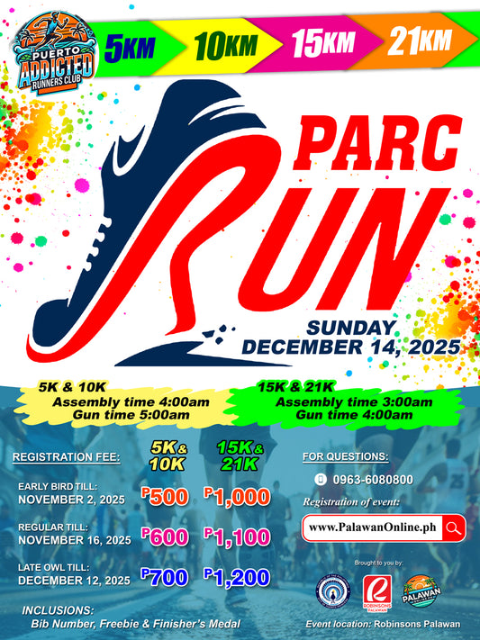 DECEMBER 14 - CHRISTMAS PARC FUN RUN 5km, 10km, 15km & 21km at Robinsons Mall