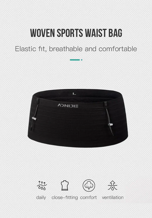 Aonijie SPORTS Waist Bag with Bib Number Holder W8116 - GREEN