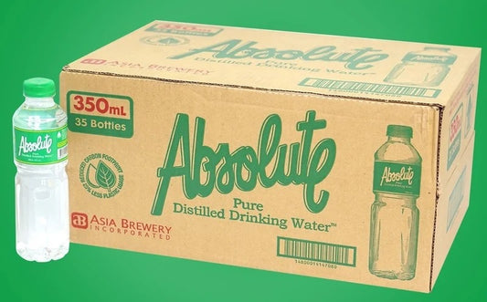 ABSOLUTE 350ml x 35 pcs -- Pure Distilled Drinking Water 350ml (5 Cases & Up)